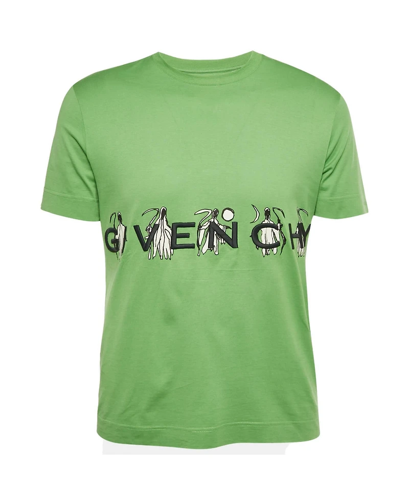 Pre-Owned Givenchy Men's Embroidered Jersey Slim Fit T-Shirt