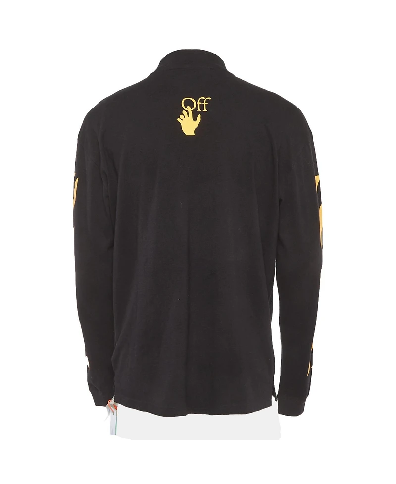 Pre-Owned Off-White Men's Caravaggio Painting Cotton Mock Neck Long Sleeve T-Shirt