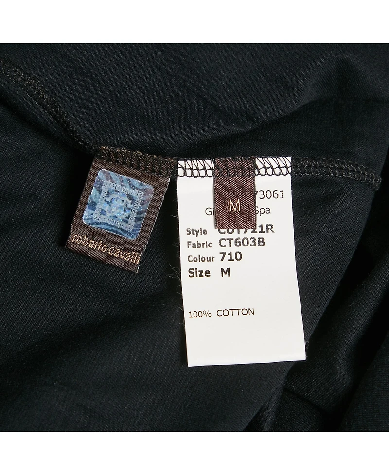 Pre-Owned Roberto Cavalli Men's Embroidered Jersey Layered T-Shirt