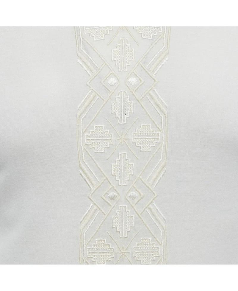 Pre-Owned Roberto Cavalli Men's Embroidered Jersey V-Neck T-Shirt