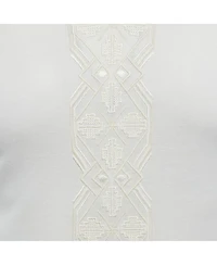 Pre-Owned Roberto Cavalli Men's Embroidered Jersey V-Neck T-Shirt