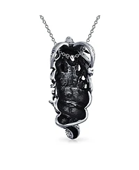 Bling Jewelry Capricorn Zodiac Pendant Necklace Sea Goat Astrology Horoscope Oxidized .925 Sterling Silver
