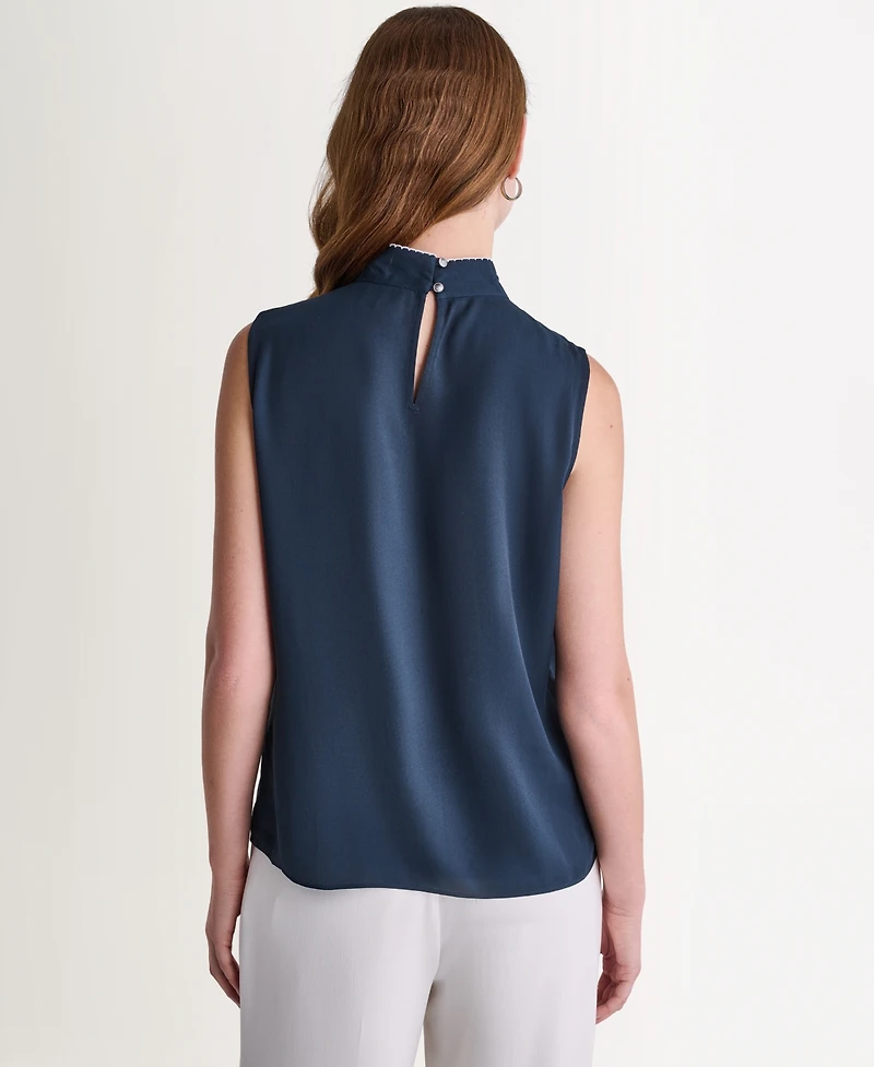 Bcbg Women's Sleeveless Tie-Neck Top
