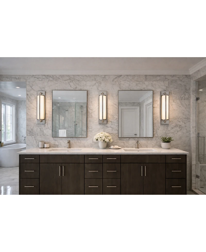Midola 18-Inches Brushed Nickel Integrated Led Modern/Contemporary Bathroom Vanity Light Bar
