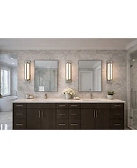 Midola 18-Inches Brushed Nickel Integrated Led Modern/Contemporary Bathroom Vanity Light Bar