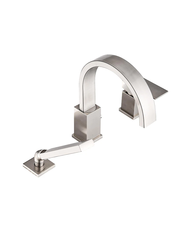 Midola Waterfall Bathtub Faucet with Sprayer, 3-Hole Roman Tub Filler with Hand Shower Deck Mount Waterfall Tub Spout Set