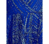 Alex & Sophia Juniors' Sweetheart Neck Glitter Dress