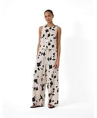 Hush Women's Petunia Linen Blend Wide Leg Trousers