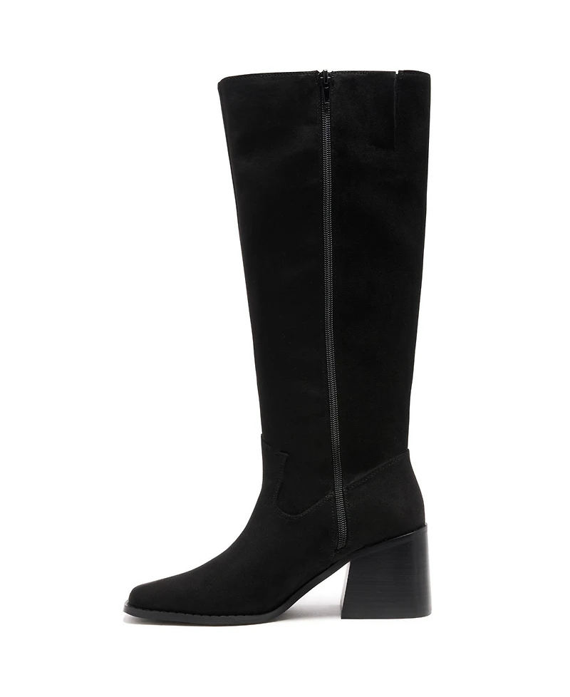 Therapy Australia Women's Quinn Square Toe Block Heel Tall Boot