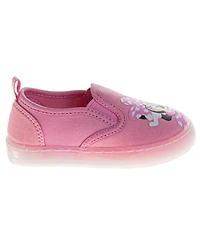 Minnie Mouse Girl's (7-12) Slip On Canvas Girls Polka Dot No Lace Everyday Wear Comfortable Durable Sole