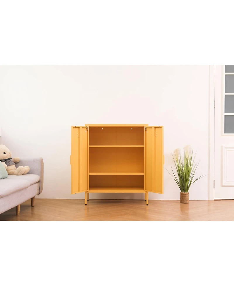 Streamdale Furniture Premium Steel Storage Cabinet with Adjustable Shelves and Leveling Feet