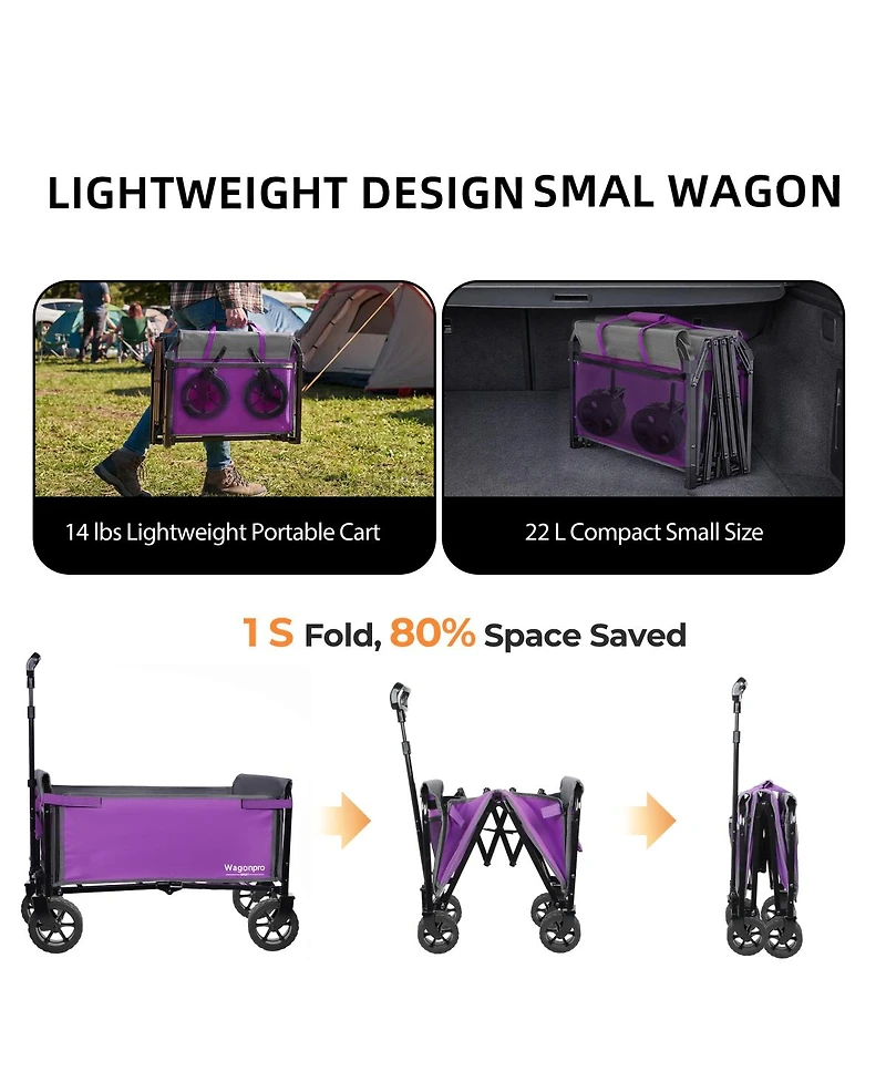 Streamdale Furniture Upgraded Convertible Folding Trolley with Wide Wheels 220Lbs Capacity