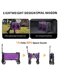 Streamdale Furniture Upgraded Convertible Folding Trolley with Wide Wheels 220Lbs Capacity