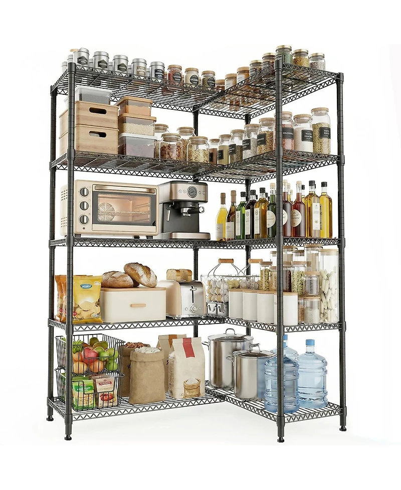 Streamdale Furniture 5-Tier Adjustable Metal Storage Shelving Unit