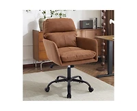 sumyeg Ergonomic Pu Leather Office Chair with High-Strength Metal Frame