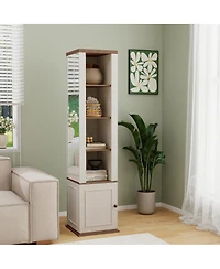 Streamdale Furniture 360 Rotating Storage Cabinet with Full-Length Mirror