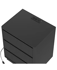Streamdale Furniture (Set of 2) End Table with Usb C Charging Station and 3 Drawers