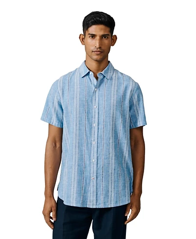 Aubin Men's Austin Cotton Linen Short Sleeved Shirt