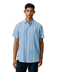 Aubin Men's Austin Cotton Linen Short Sleeved Shirt