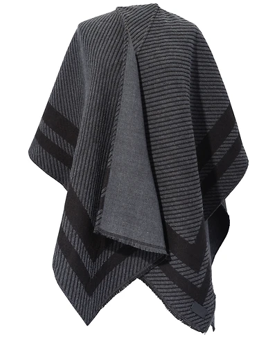 Lauren Ralph Lauren Woven Twill Border Ruana