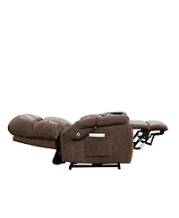 Clihome Dual Motor Power Lift Recliner Chair for Elderly Infinite Position Lay Flat 180degree(s) Recliner with Heat Massage