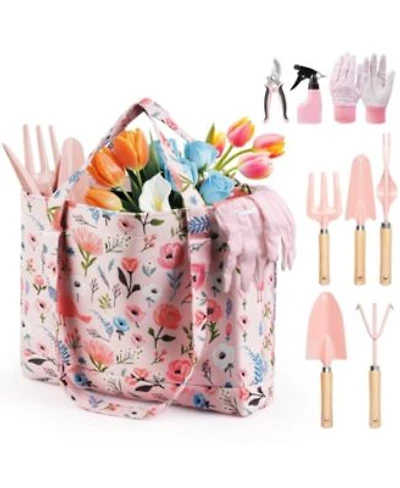 Xdovet Gardening Tools Gift Set Women Rust Proof Heavy Duty Florganizer Bag