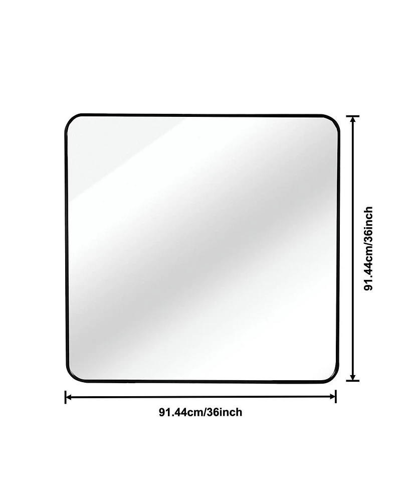 Laoties 36" x Gold Bathroom Vanity Mirror, Modern Square Wall Mirror with Metal Frame for Entryway and Bedroom
