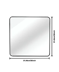 Laoties 36" x Gold Bathroom Vanity Mirror, Modern Square Wall Mirror with Metal Frame for Entryway and Bedroom