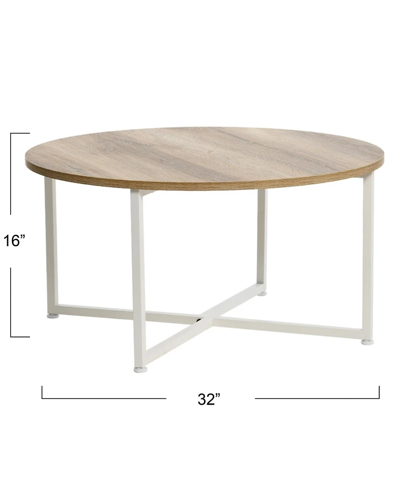 Household Essentials Jamestown Round Coffee Table