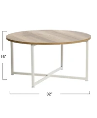 Household Essentials Jamestown Round Coffee Table