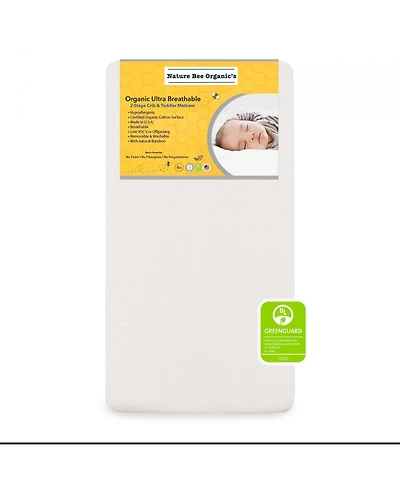 Nature Bee Organic's Ultra Breathable 2-Stage Crib and Toddler Mattress