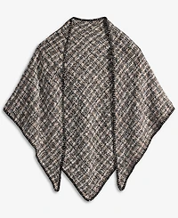 Style & Co Women's Chenille Space-Dye Triangle Black Wrap Scarf, Macy's Exclusive