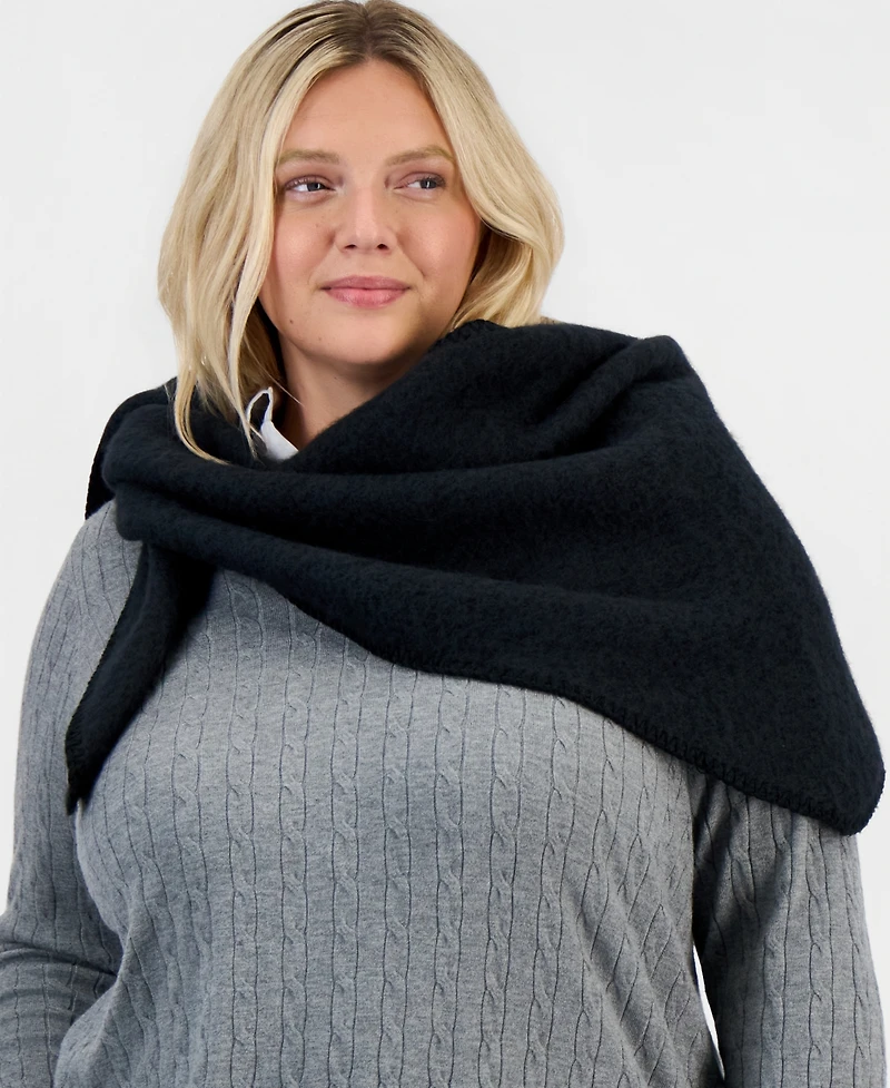 Style & Co Women's Solid Boucle Triangle Scarf, Macy's Exclusive