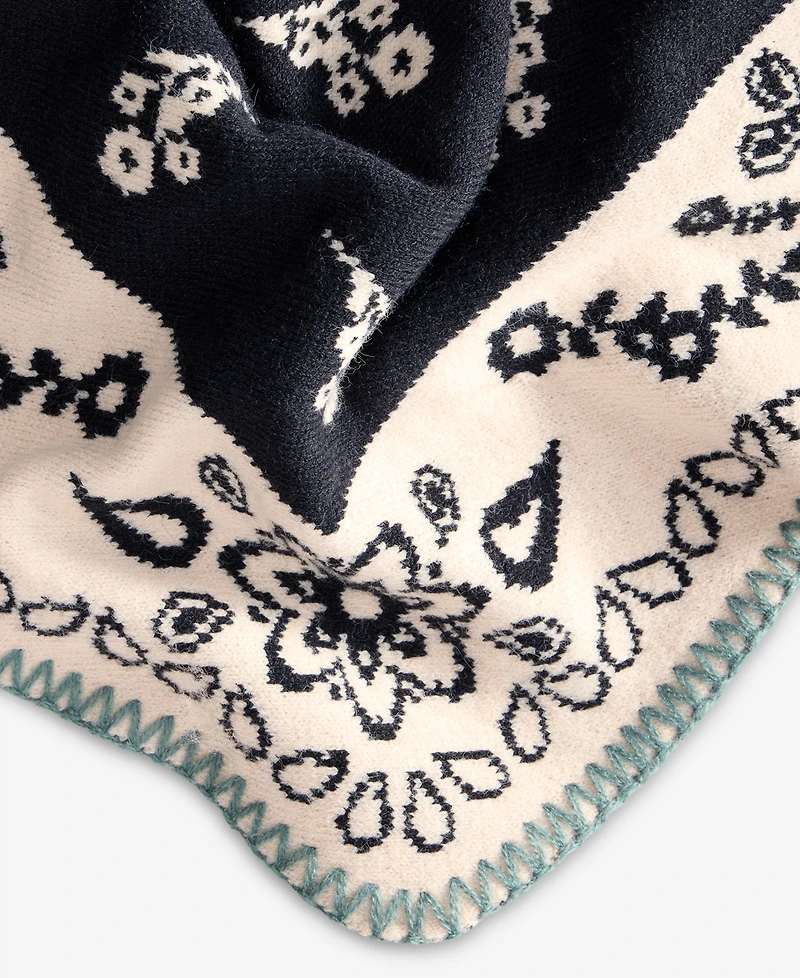 Style & Co Women's Paisley Bandana Print Triangle Knit Scarf, Macy's Exclusive