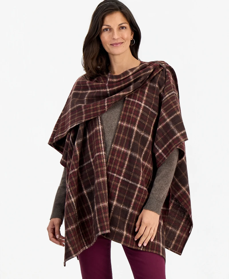 Style & Co Women's Menswear Plaid Wrap, Macy's Exclusive