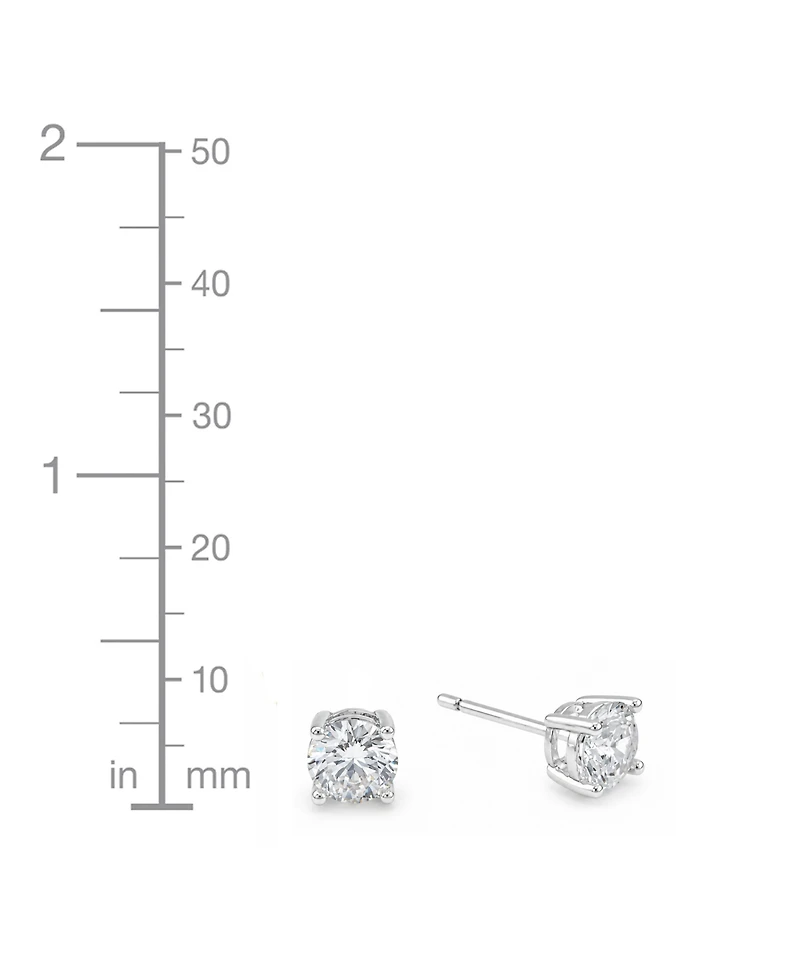 And Now This 2-Pc. Cubic Zirconia 18k Silver Plated Hoop and Stud Earrings Set, Macy's Exclusive