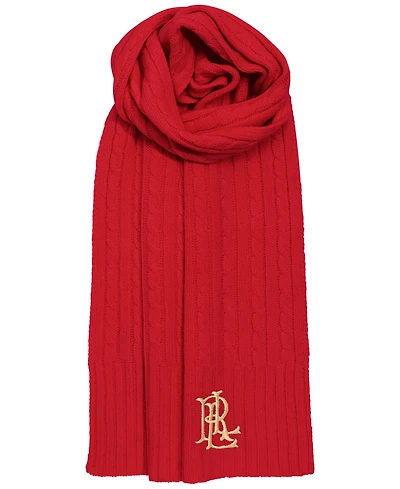 Lauren Ralph Lauren Core Cable Logo Cable Knit Scarf