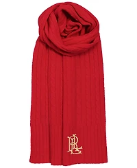 Lauren Ralph Lauren Core Cable Logo Cable Knit Scarf