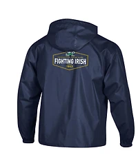 Champion Men's Navy Notre Dame Fighting Irish Delay Packable Half-Zip Jacket