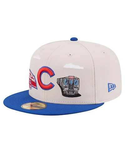 New Era Men's Khaki Chicago Cubs City Icon 59FIFTY Fitted Hat