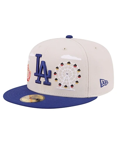 New Era Men's Khaki Los Angeles Dodgers City Icon 59FIFTY Fitted Hat