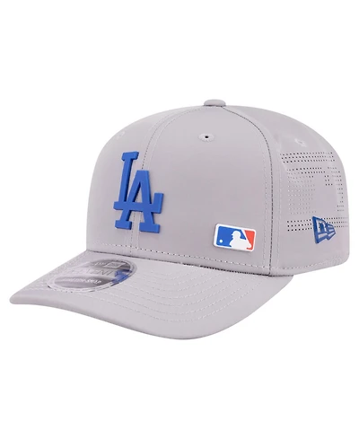 New Era Men's Gray Los Angeles Dodgers Laser Perforated 9SEVENTY Adjustable Hat