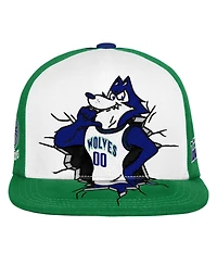 Mitchell & Ness Big Boys and Girls Green Minnesota Timberwolves Mascot Snapback Hat