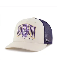 '47 Brand Men's Natural Washington Huskies Drawbridge Trucker Adjustable Hat