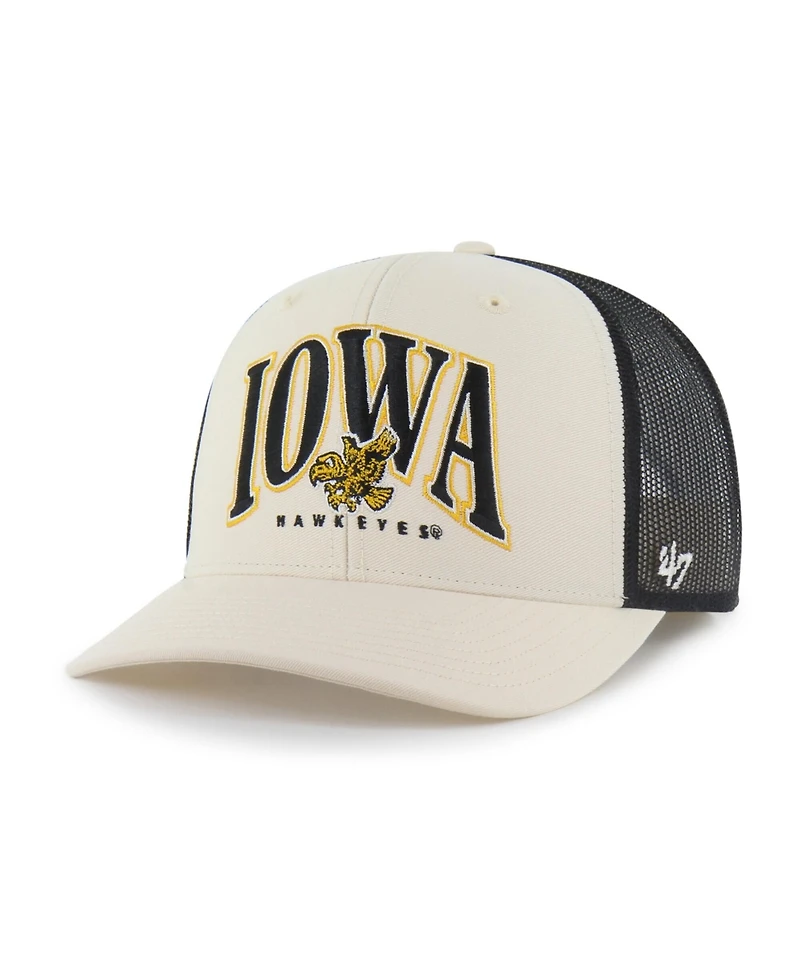 '47 Brand Men's Natural Iowa Hawkeyes Drawbridge Trucker Adjustable Hat