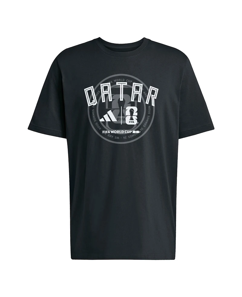 Adidas Men's Black Qatar National Team 2026 Fifa World Cup Qualifier T-Shirt