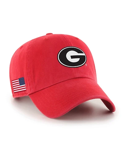 '47 Brand Men's Red Georgia Bulldogs Americana Heritage Clean Up Adjustable Hat