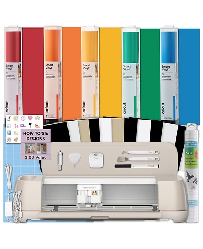 Cricut Maker 4 Smart Cutting Machine with Rainbow Smart Vinyl Bundle