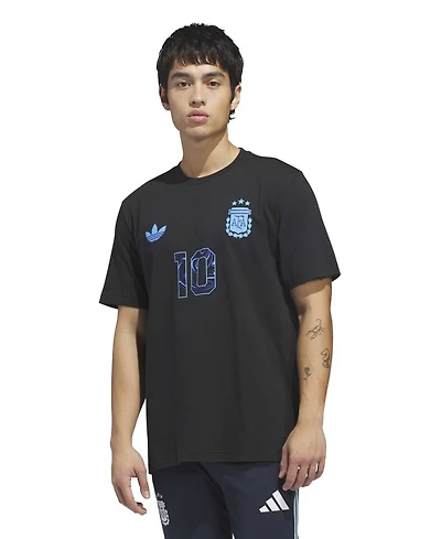 Adidas Men's Lionel Messi Black Argentina National Team 2026 Away Jersey Hook Name Number T-Shirt
