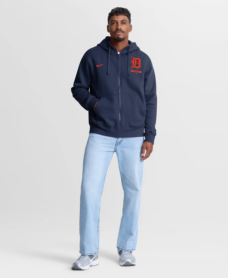 Nike Men's Navy Detroit Tigers Primetime Lockup Full-Zip Hoodie